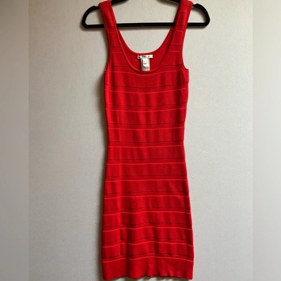 Mango stretchy bodycon red tank dress sz S - Picture 2 of 11